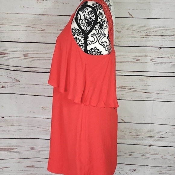 Anthropologie Maeve Red Tisana Crochet Strap Dress - Picture 8 of 12